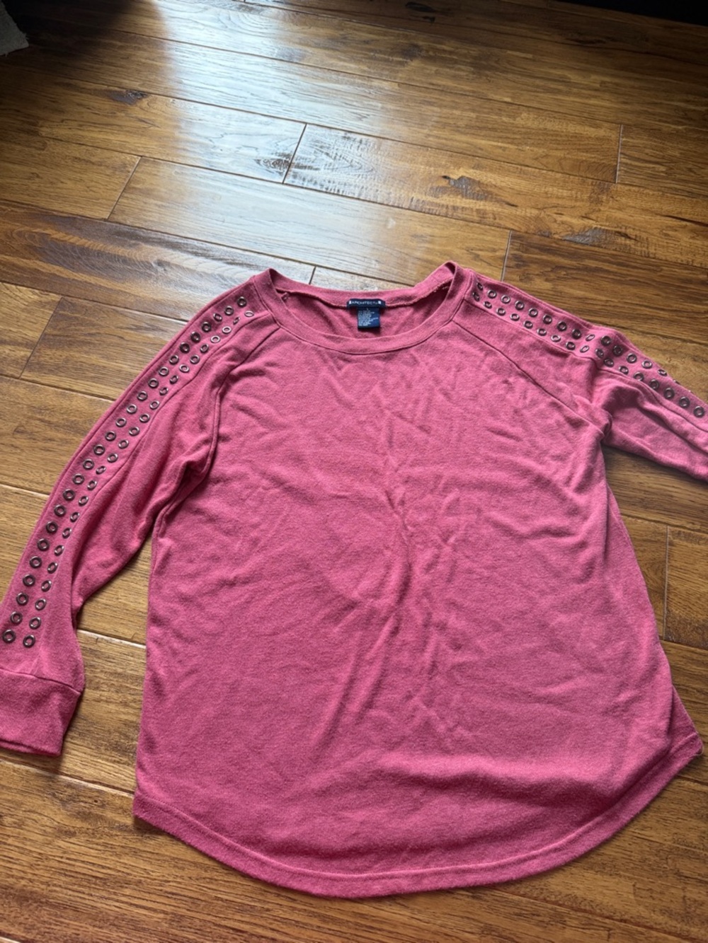Architect Rose-Pink Studded Raglan Sleeve Top